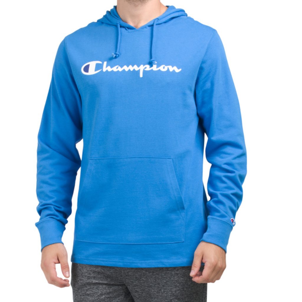 Champion Blue Multi Logo T-Shirt Hoodie
